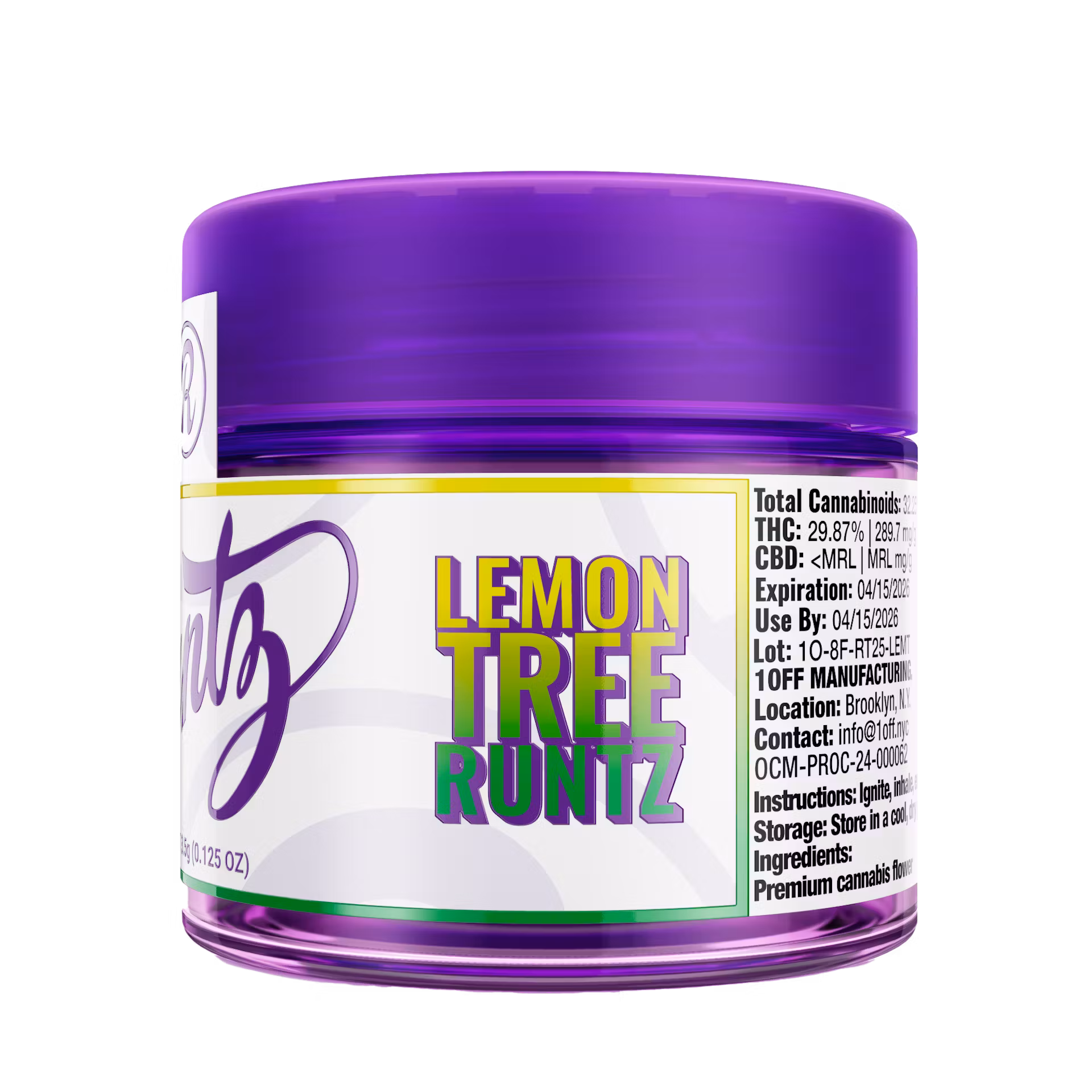 Photograph of product: Runtz Lemon Tree Runtz 3.5g
