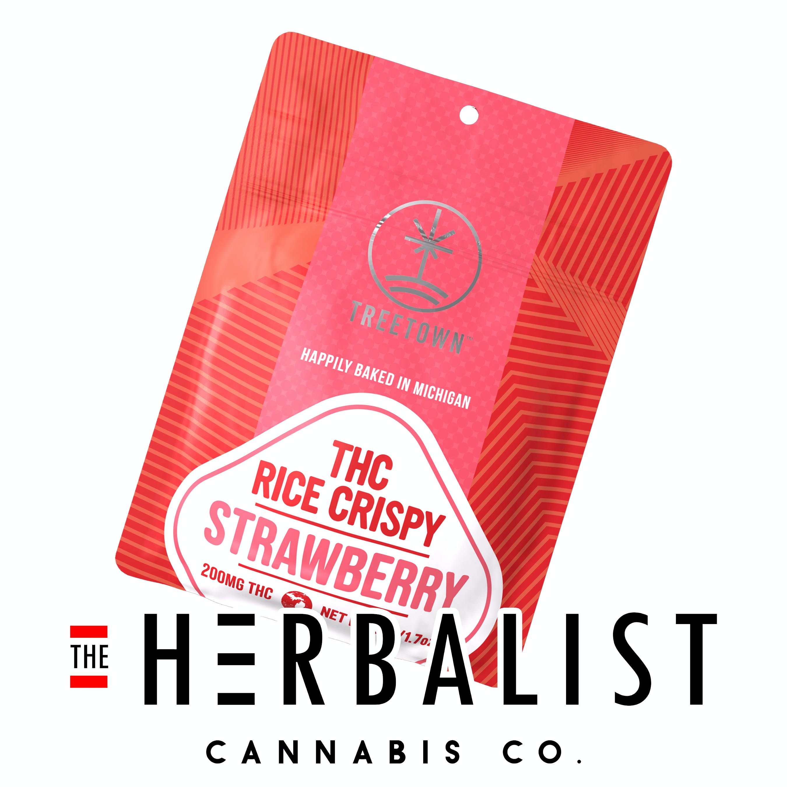 Photograph of product: Treetown Crispy 200mg Strawberry