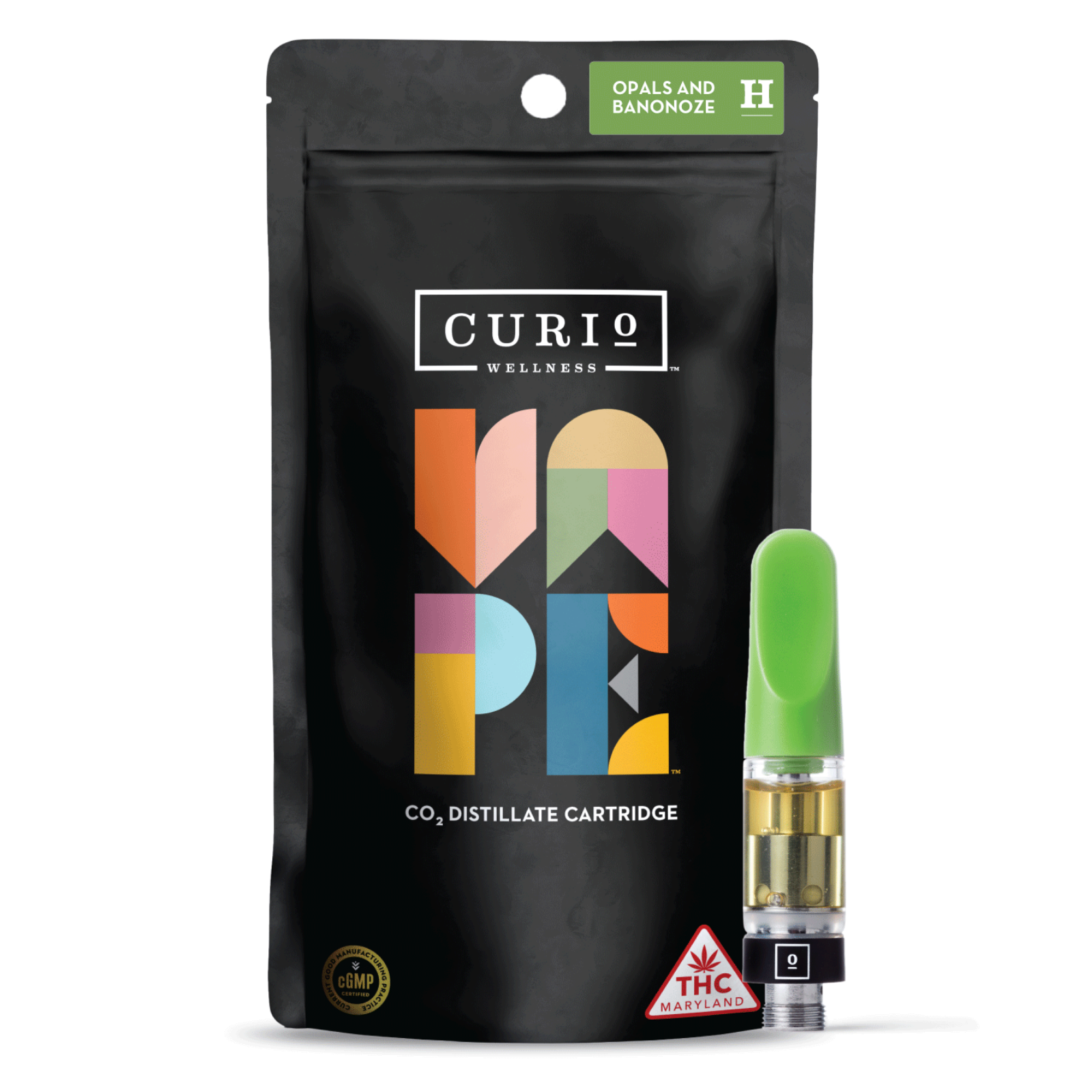 Photograph of product: Curio Wellness Opals and Banonoze Vape Cart | 1g