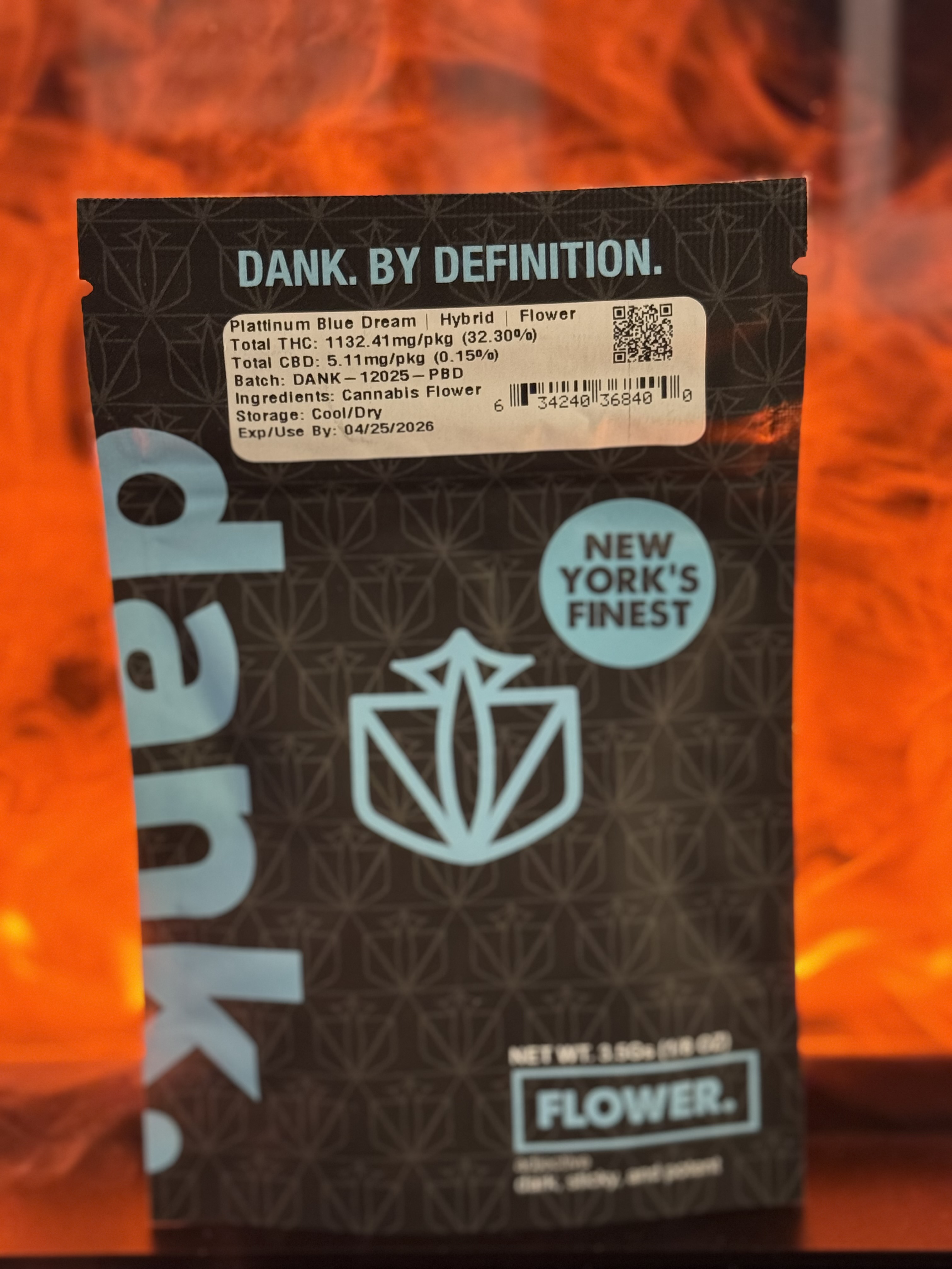 Photograph of product: Dank | Platinum Blue Dream | 3.5g (Sungrown)