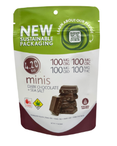 Photograph of product: 4.20 Bar Mini - Dark Chocolate Sea Salt 1:1:1:1 - 10pk Edibles