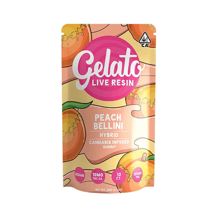 Photograph of product: Gelato Gummies LR Peach Bellini 100MG