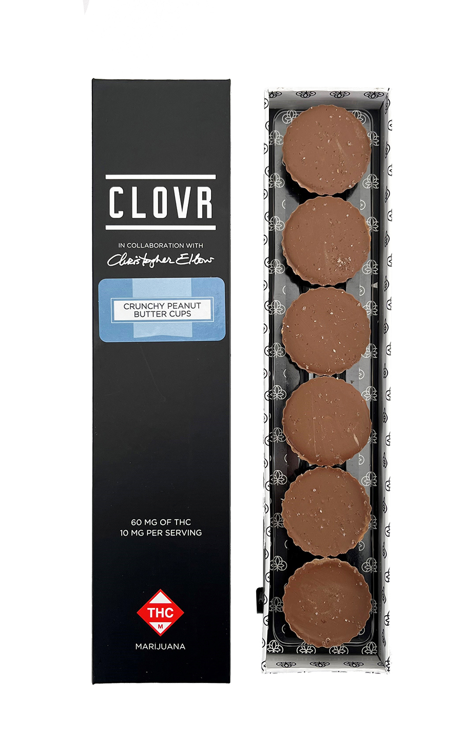 Photograph of product: Clovr Peanut Butter Cups 6pk | 60mg