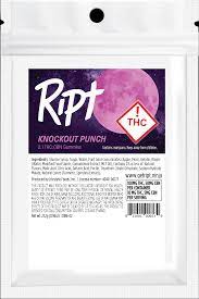 Photograph of product: RIPT Knockout Punch Sleep 2:1:1 TH-oui:CBN:CBD Gummies
