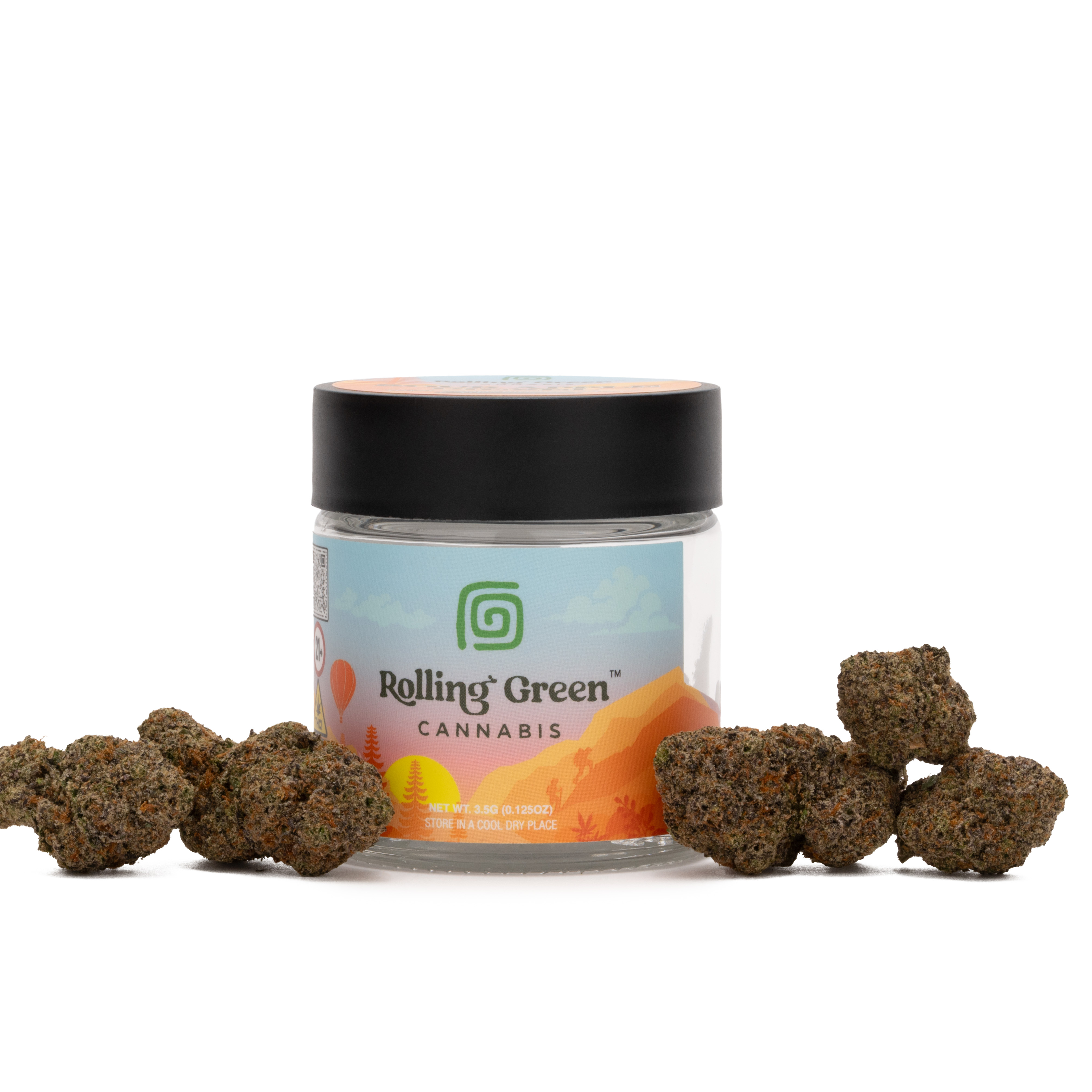 Photograph of product: Rolling Green | Perm Sherb | 3.5g | Flower