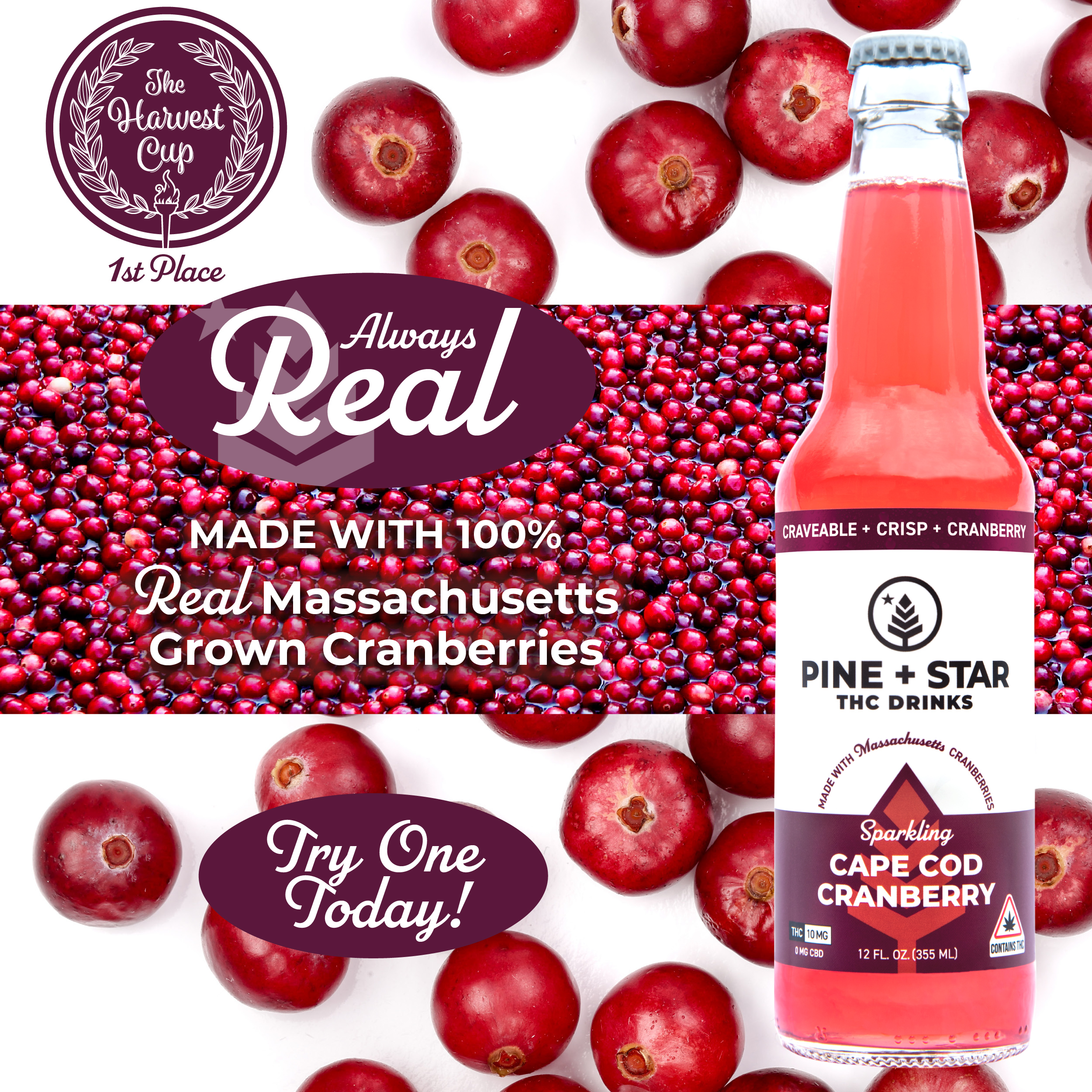 Photograph of product: Pine and Star Cape Cod Cranberry 10mg
