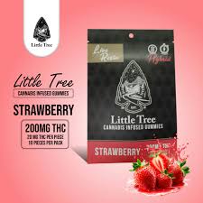 Photograph of product: Little Tree - Gummies - au chocolat Rosin - Sour Strawberry Lemonade - 200MG