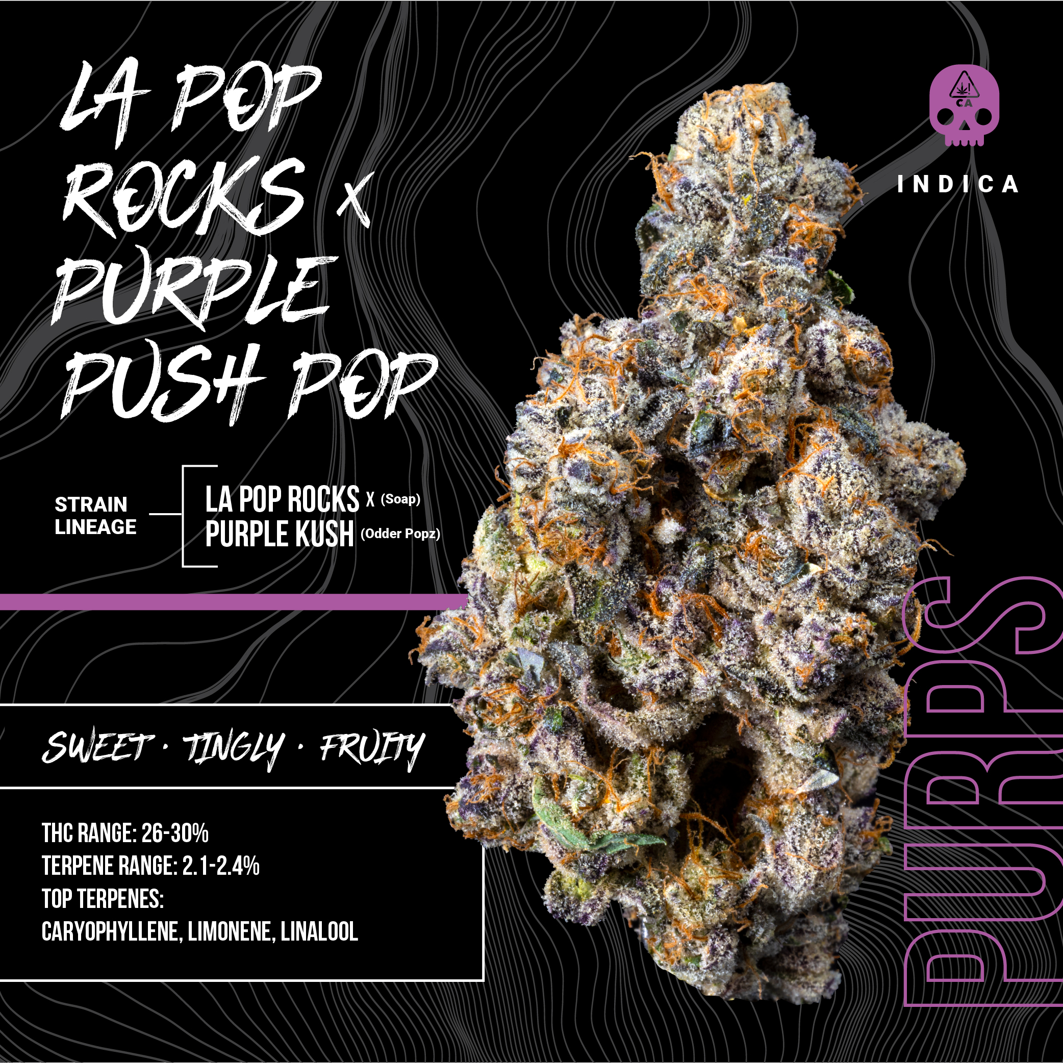 Photograph of product: LA POP ROCKS X PURPLE PUSH POP | 3.5G | HYBRID