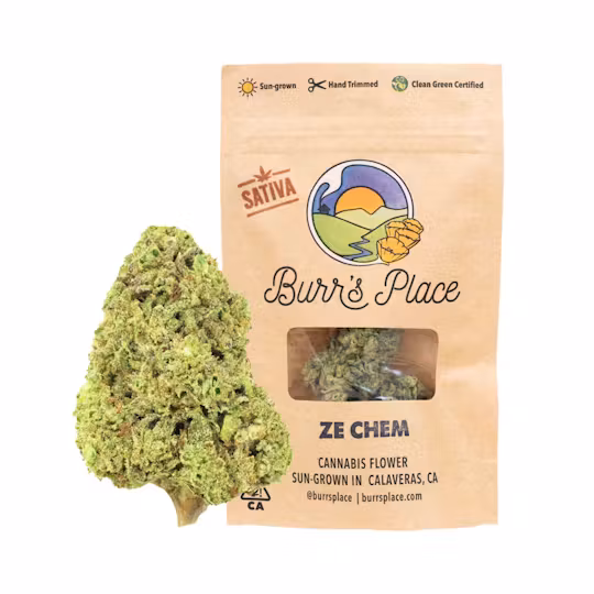 Photograph of product: Burr's Place - Flower - Ze Chem - 7g