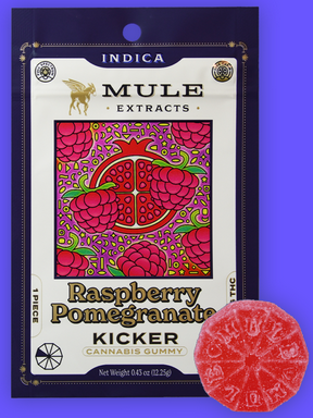 Photograph of product: Mule Extracts - Raspberry Pomegranate 20mg 2pk Gummies