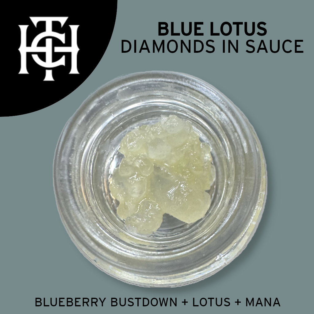 Photograph of product: Blue Lotus 1g Diamonds in Sauce The Heirloom Collective