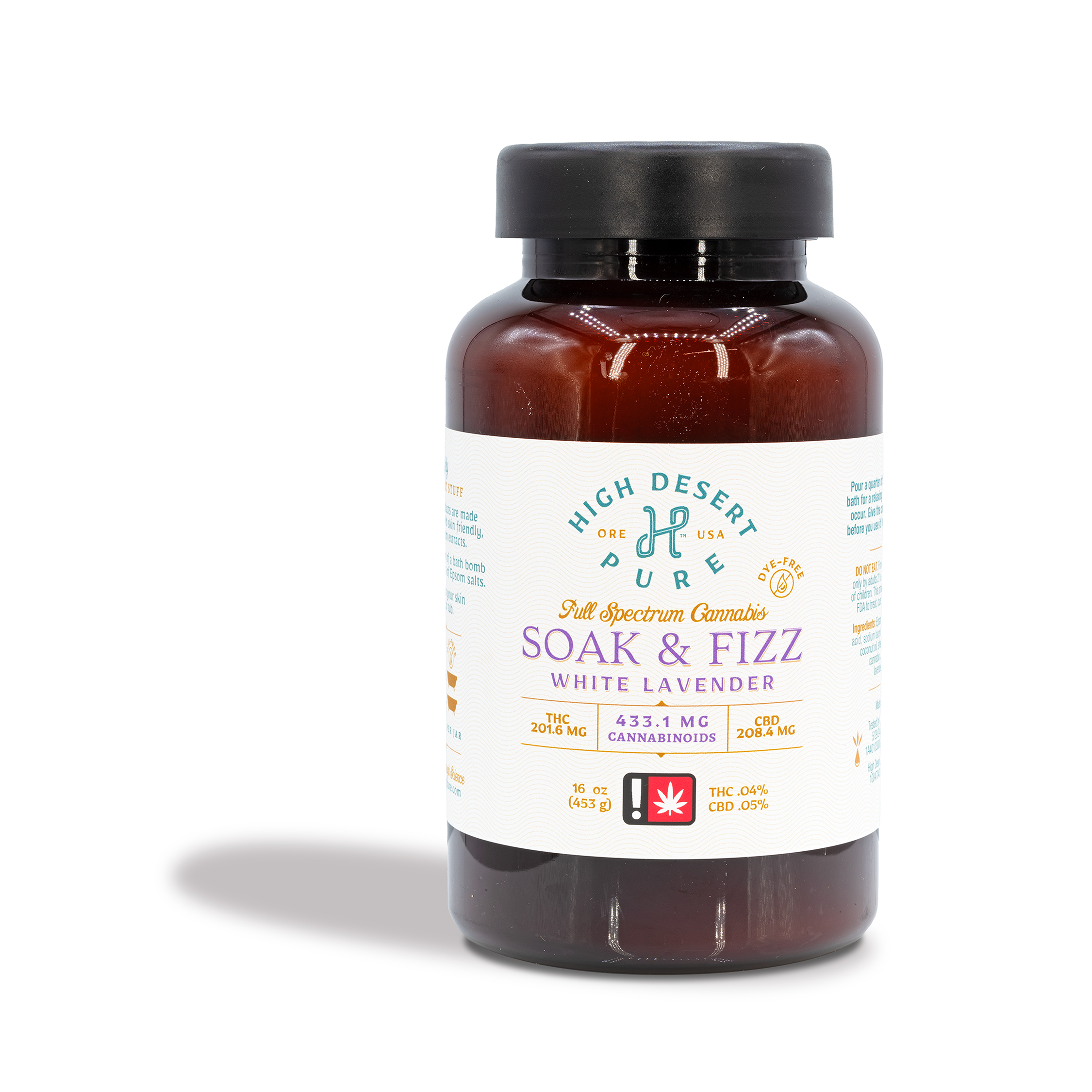 Photograph of product: High Desert Pure - Lavender Soak & Fizz - 16oz