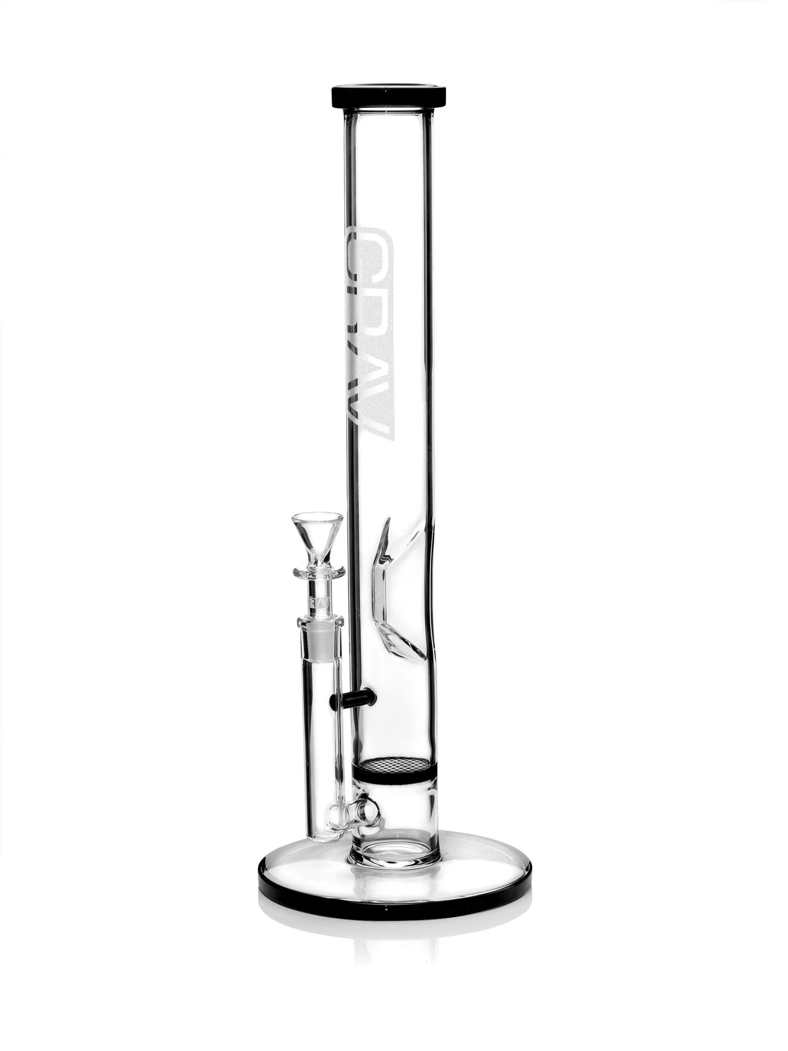 Photograph of product: Large Straight Base Water Pipe | Disc Black Accent