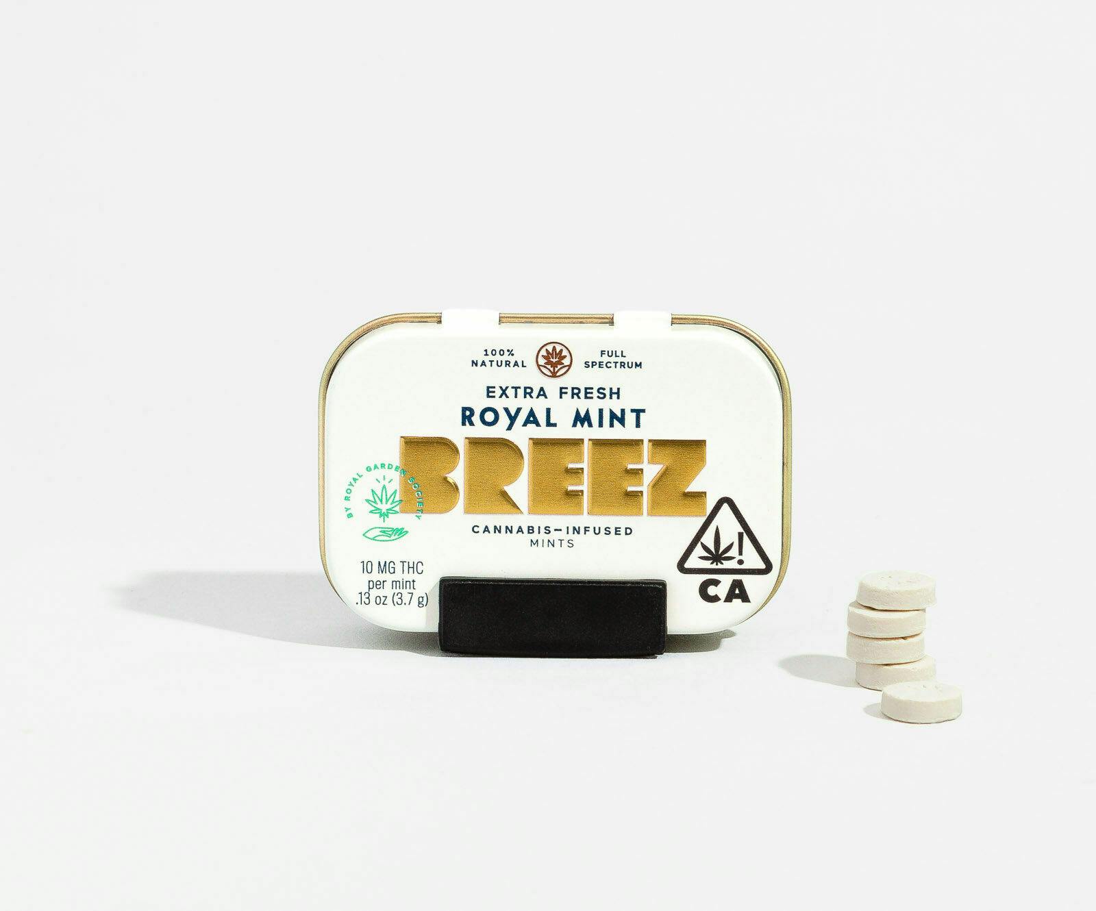 Photograph of product: Breez  Mints  100mg TH-oui  Royal Mint (Oui'd)  $20 *Tax Included