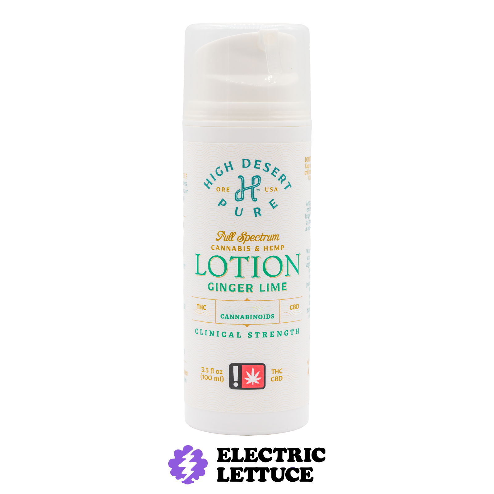 Photograph of product: High Desert Pure Clinical Strength Ginger Lime Lotion 100ml