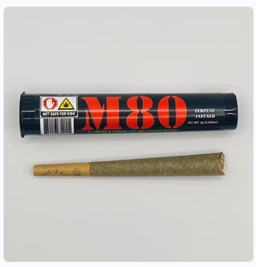 Photograph of product: M80 | Shockwave Kush | Pre-roll | 1g