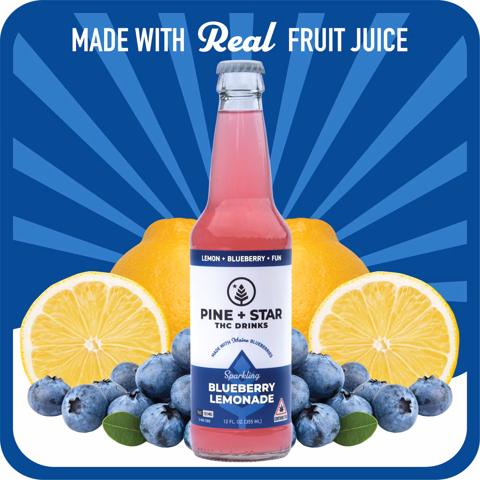 Photograph of product: Pine & Star Blueberry Lemonade 10MG