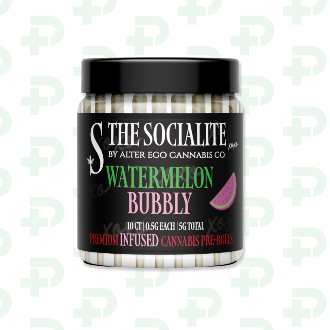 Photograph of product: The Socialite by Alter Ego - Infused 10pk Preroll - Watermelon Bubbly