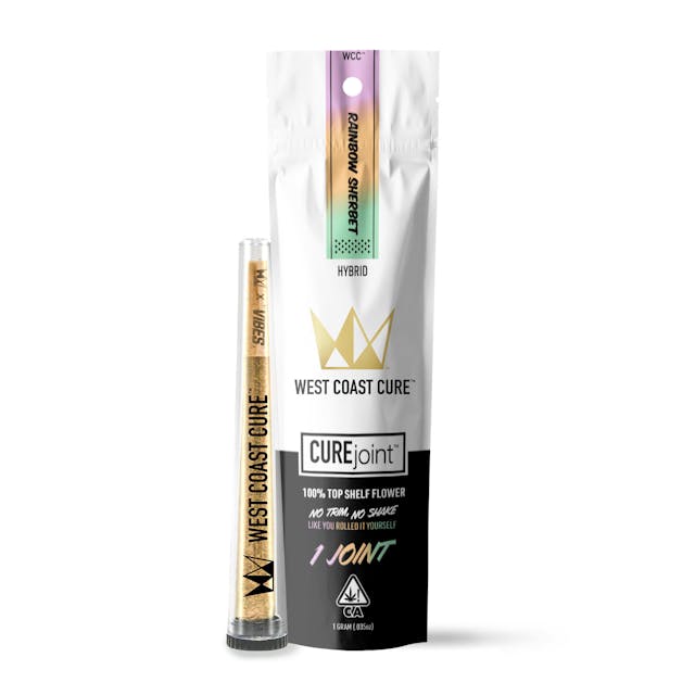 Photograph of product: Rrainbow Sherbet  Cured 1g Pre-Roll - 