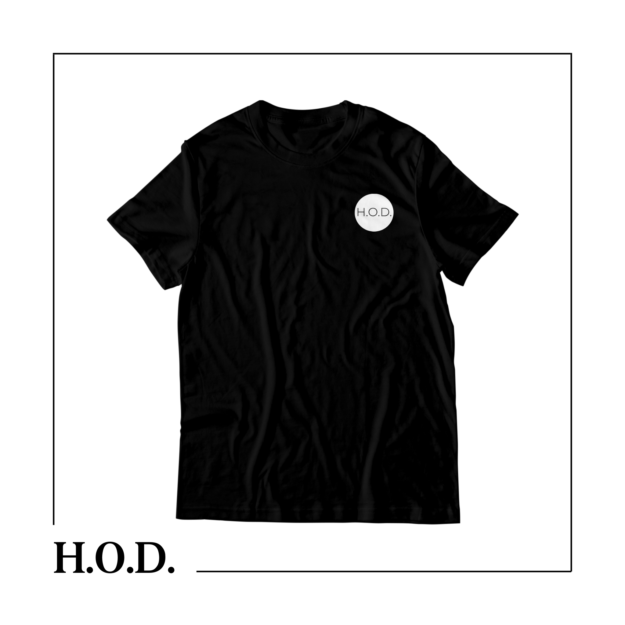 Photograph of product: H.O.D. Circle Black Short Sleeve Tee 3XL