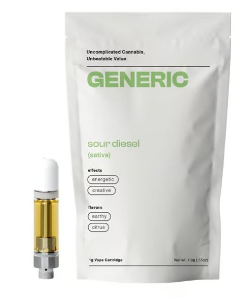 Photograph of product: GENERIC SOUR DIESEL CARTRIDGE 1G