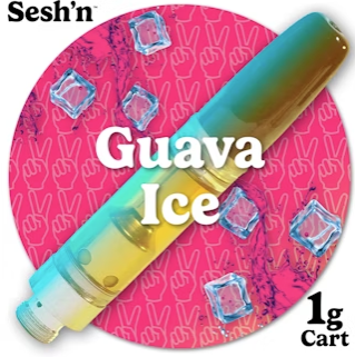 Photograph of product: Sesh'n Guava Ice (H) Vape Cartridge 1g