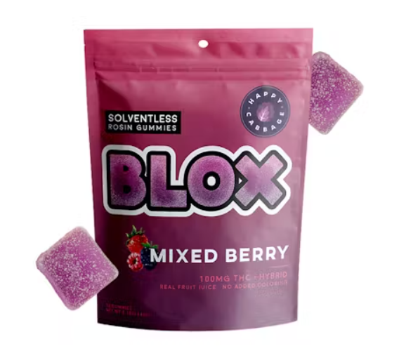 Photograph of product: BLOX / SROS Gummies / 100mg /  Mixed Berry