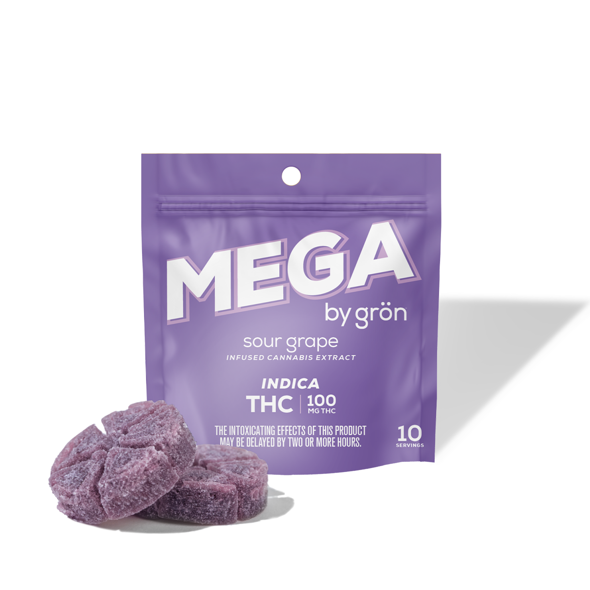 Photograph of product: High-Dose Gummies | Mega Pearls | Sour Grape (TH-oui)