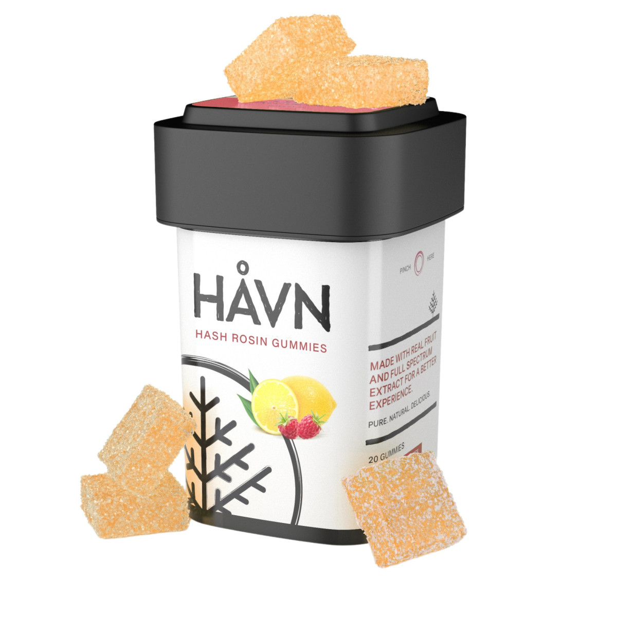 Photograph of product: RASPBERRY LEMONADE au chocolat ROSIN GUMMIES