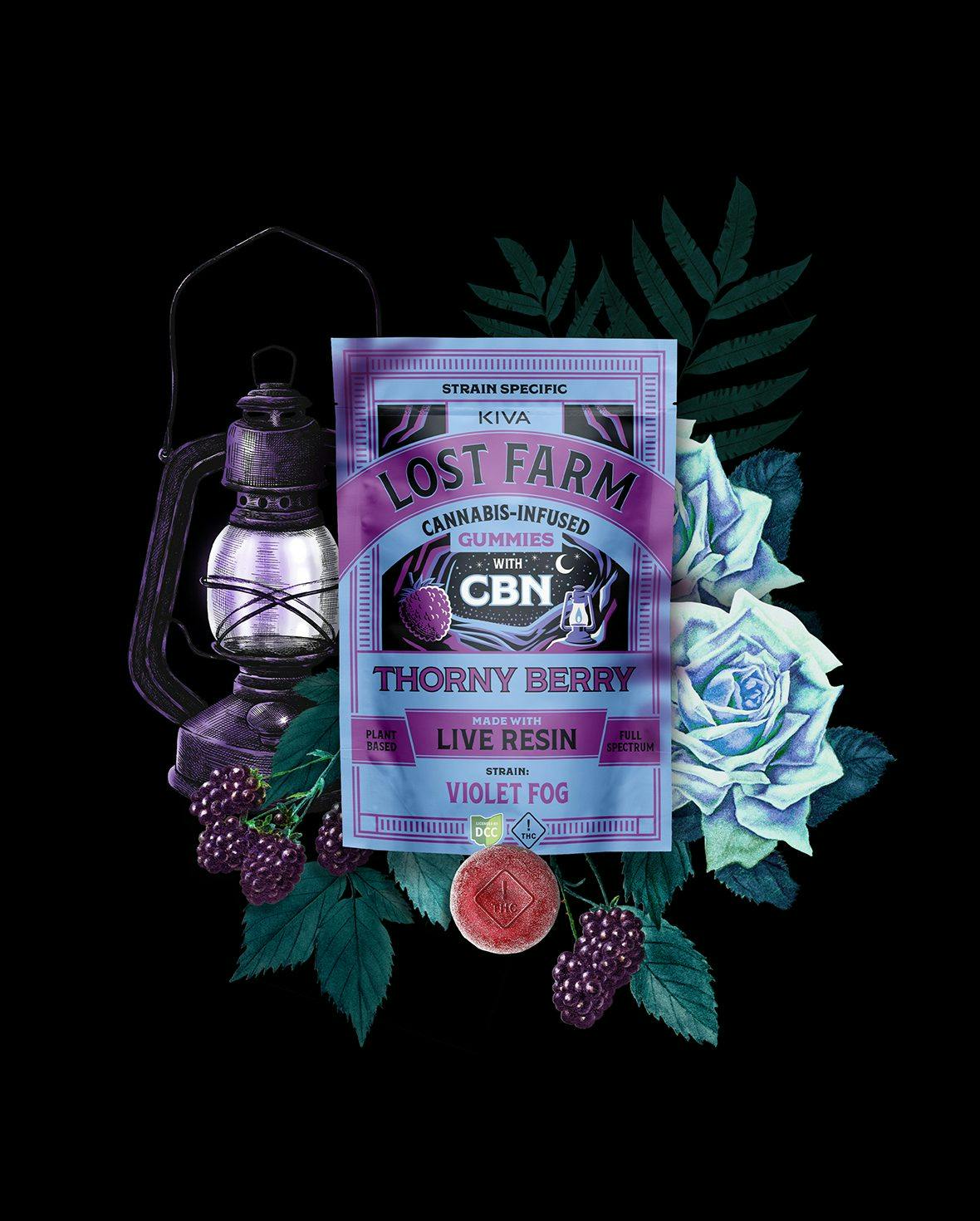 Photograph of product: Violet Fog x Thorny Berry 100mg CBN Gummies (H) [10pk] - 