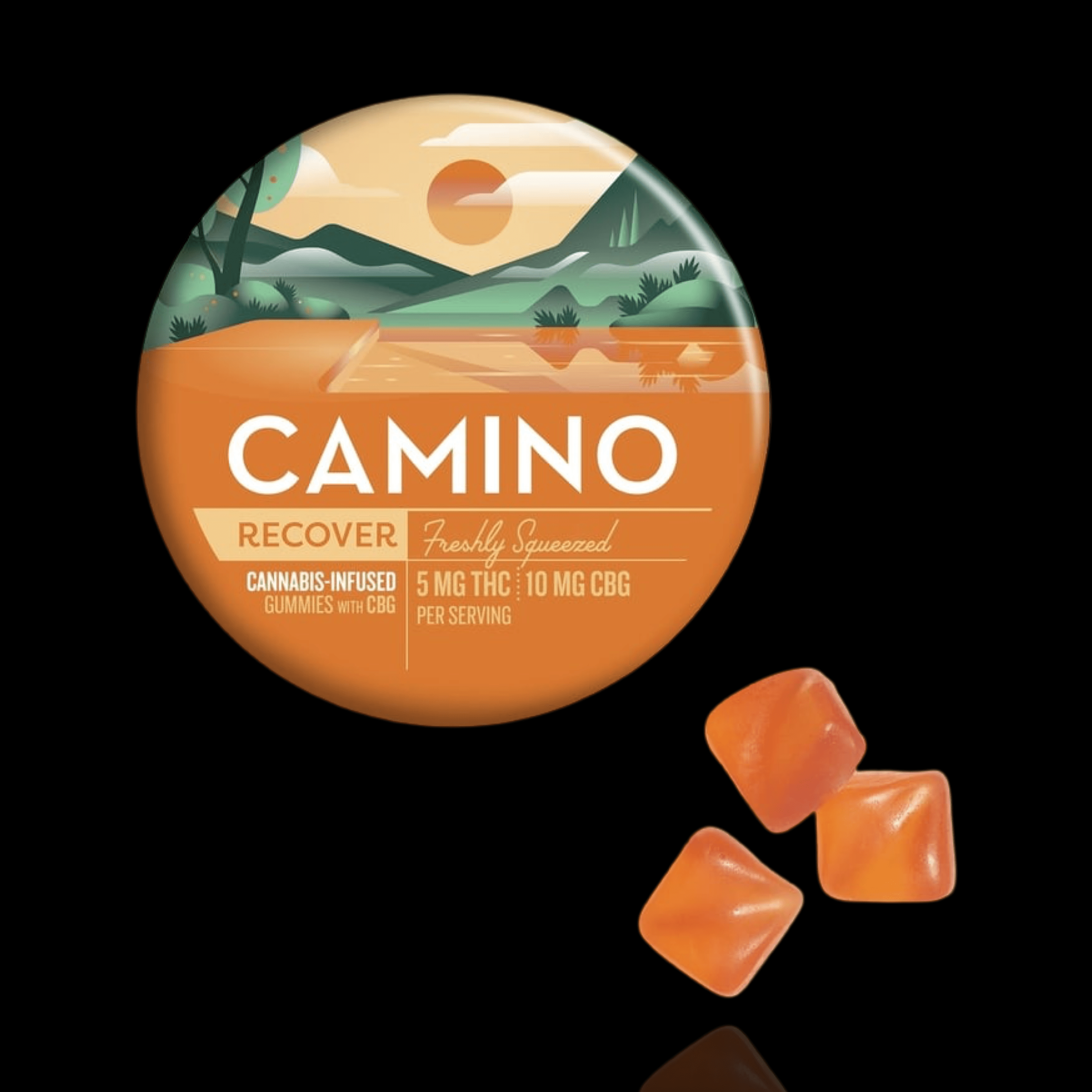 Photograph of product: Recover Freshly Squeezed Gummies 2:1 CBG to THC 20 Pieces