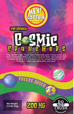 Photograph of product: Hey Captain - 200mg Freeze Dried Cosmic Crunchers - Berry