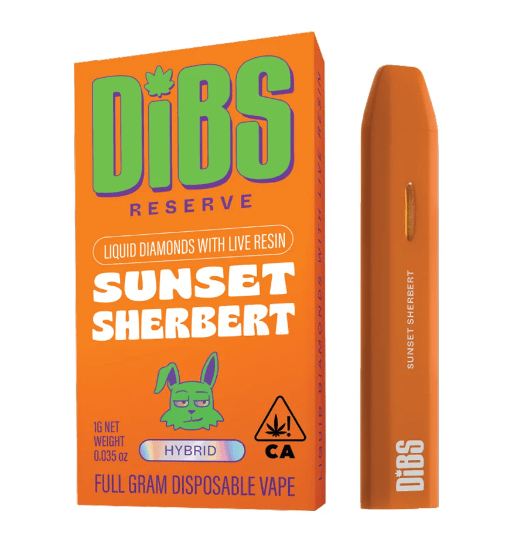 Photograph of product: Dibs Reserve AIO Vape Sunset Sherbert 1g - 