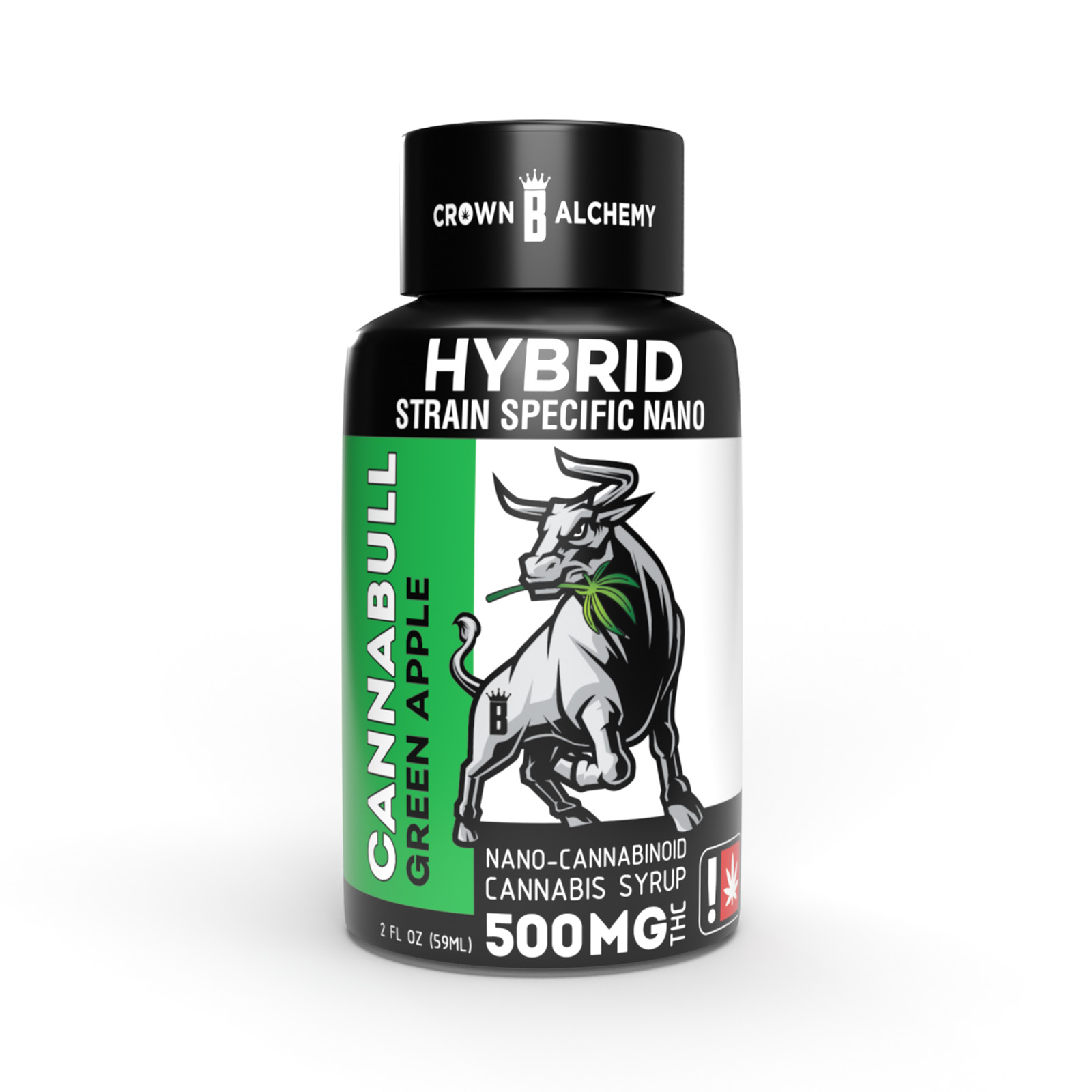Photograph of product: Green Apple Cannabull Nano Syrup | 500 - 1000mg