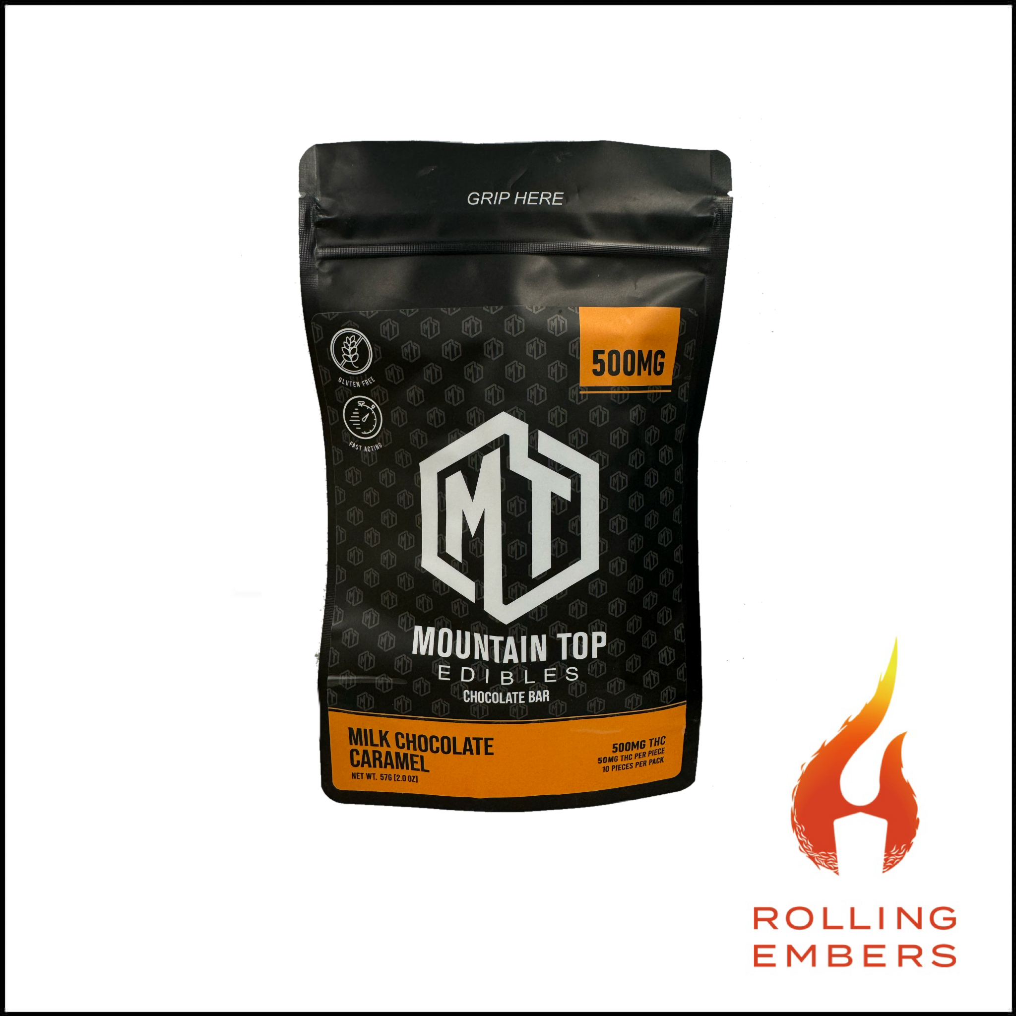 Photograph of product: Mt. Top | Caramel Chocolate Bar