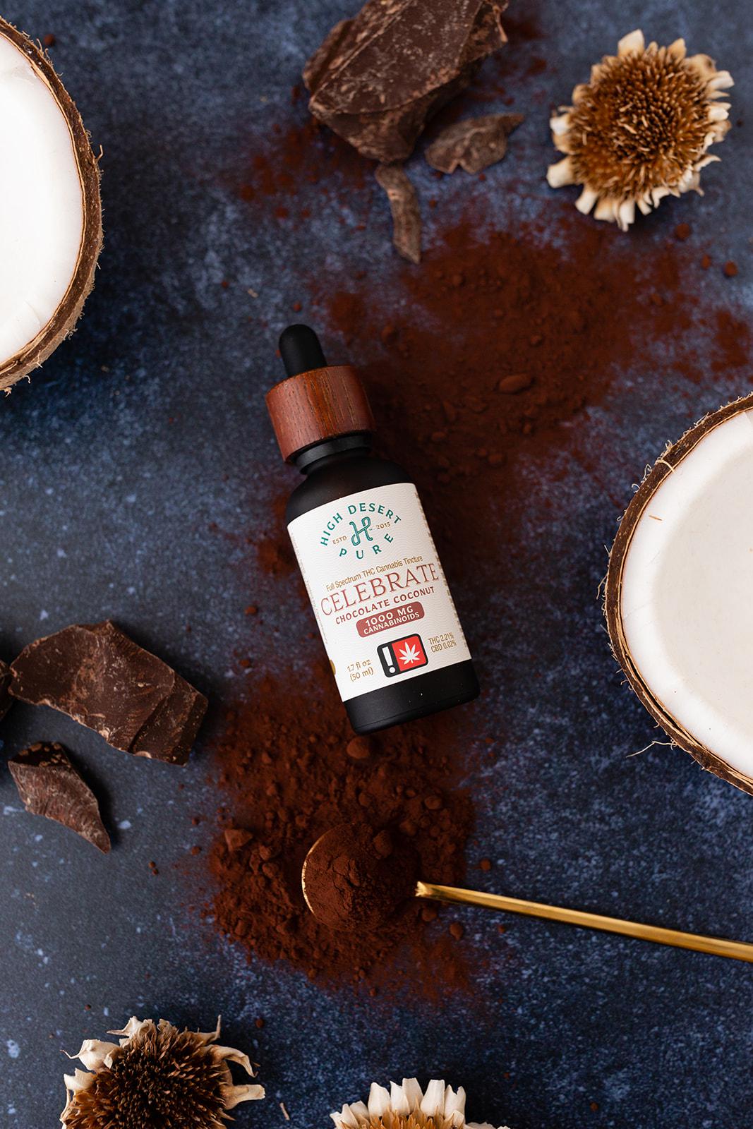 Photograph of product: High Desert Pure -  (CELEBRATE) Chocolate Coconut - Tincture