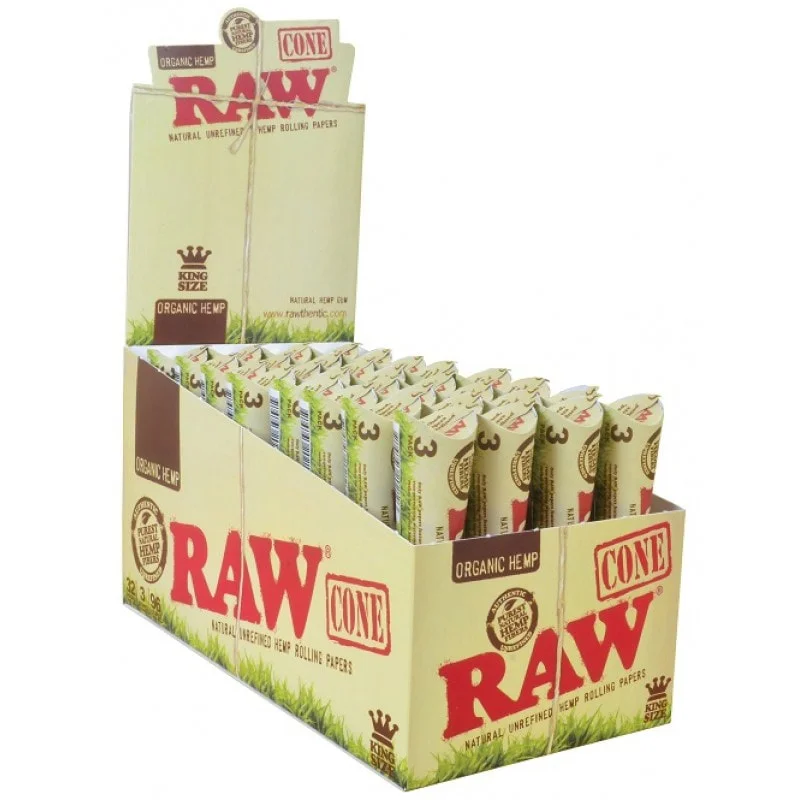 Photograph of product: Raw Organic King Size Cones 3pk