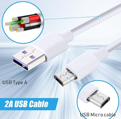 Photograph of product: 3' Micro USB Cable | For Charging Disposable Vapes