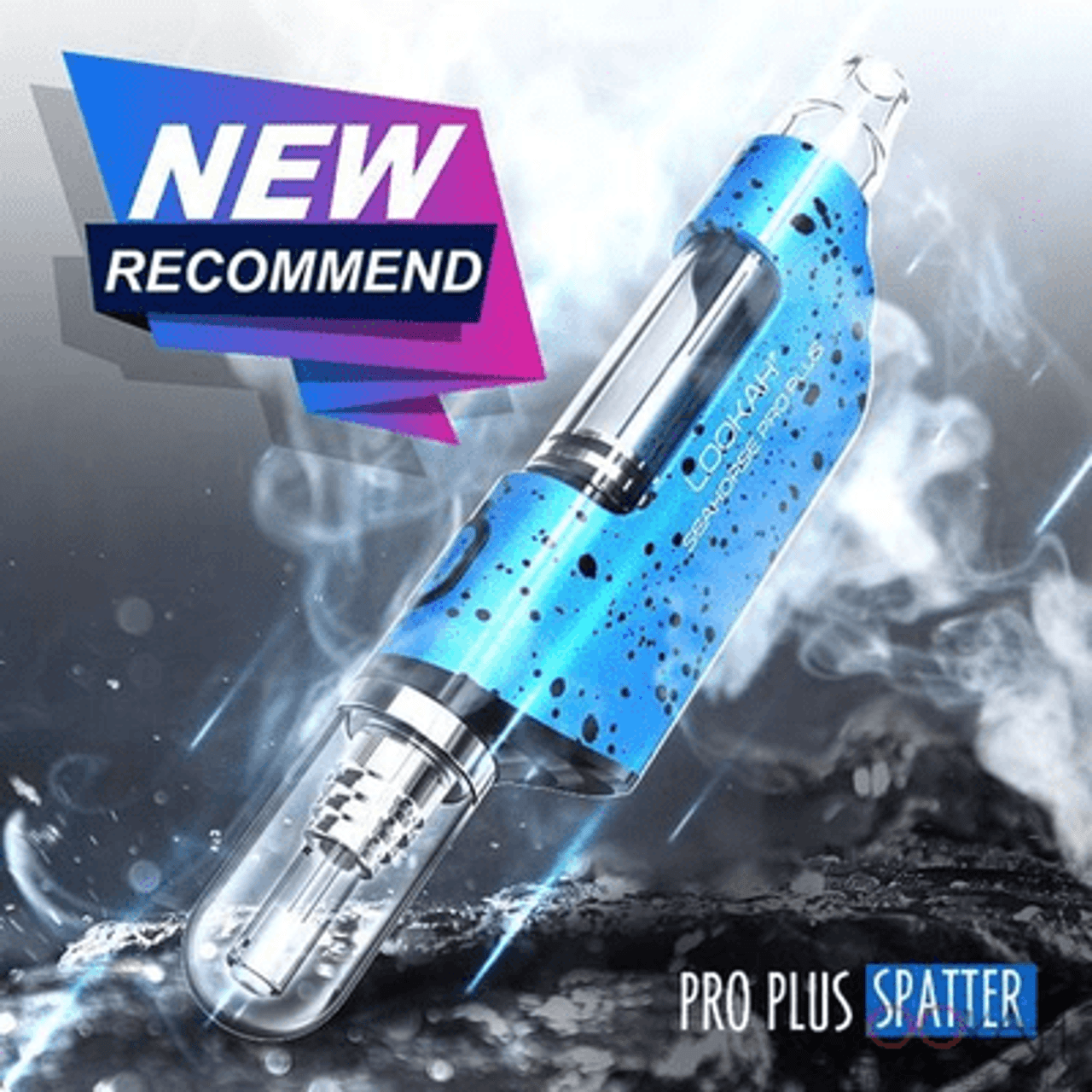 Photograph of product: Lookah Seahorse Pro Plus - Blue / Black Splatter