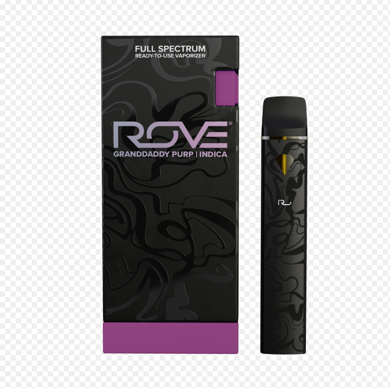 Photograph of product: ROVE 1G GRANDDADDY PURP READY-TO-USE LIVE RESIN DIAMONDS CARTRIDGE