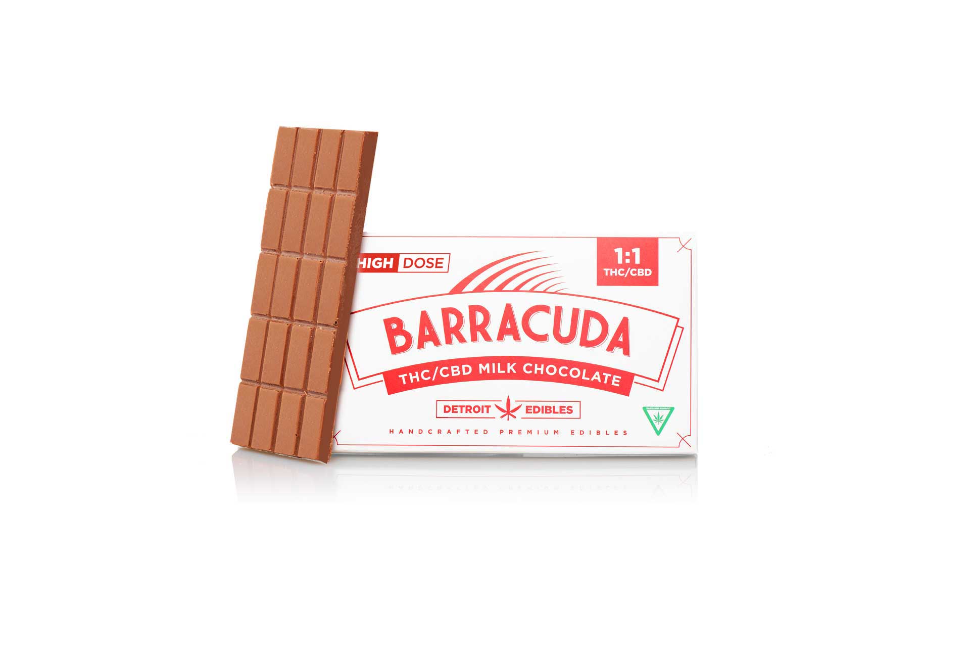 Photograph of product: Detroit Edible | 200mg Barracuda Bar | 1:1 Milk Chocolate