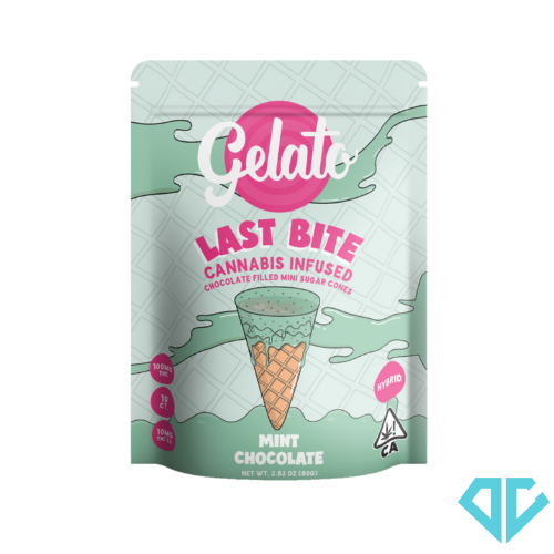 Photograph of product: Gelato Last Bite Mint Chocolate Infused Sugar Cone 200mg