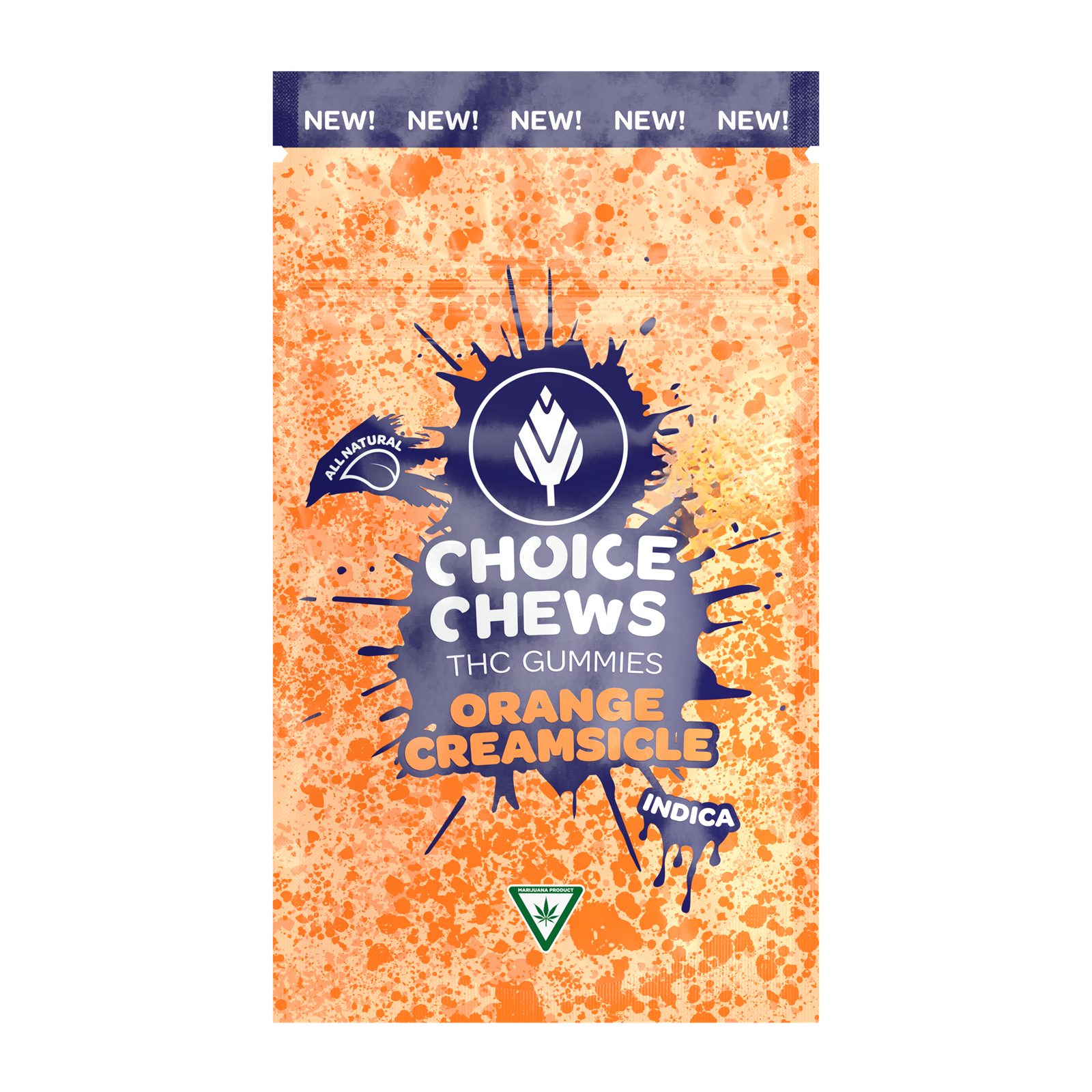 Photograph of product: CHOICE | ORANGE CREAMSICLE | Oui'd | GUMMIES | 200MG | REC