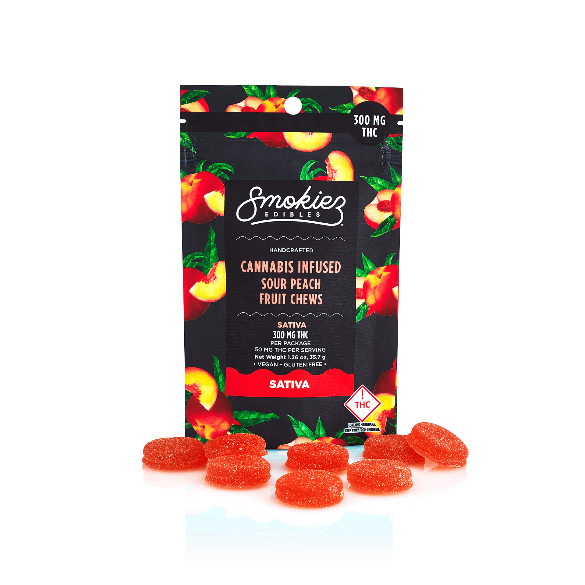Photograph of Product: Sour Peach | 6 x 50mg