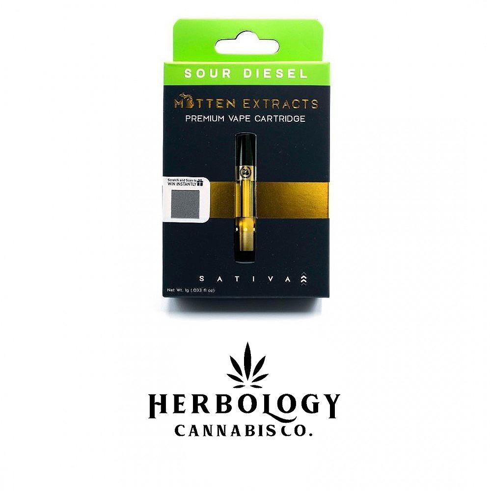 Photograph of product: Mitten Extracts | Distillate 510 Cart | Sour Diesel | 1g