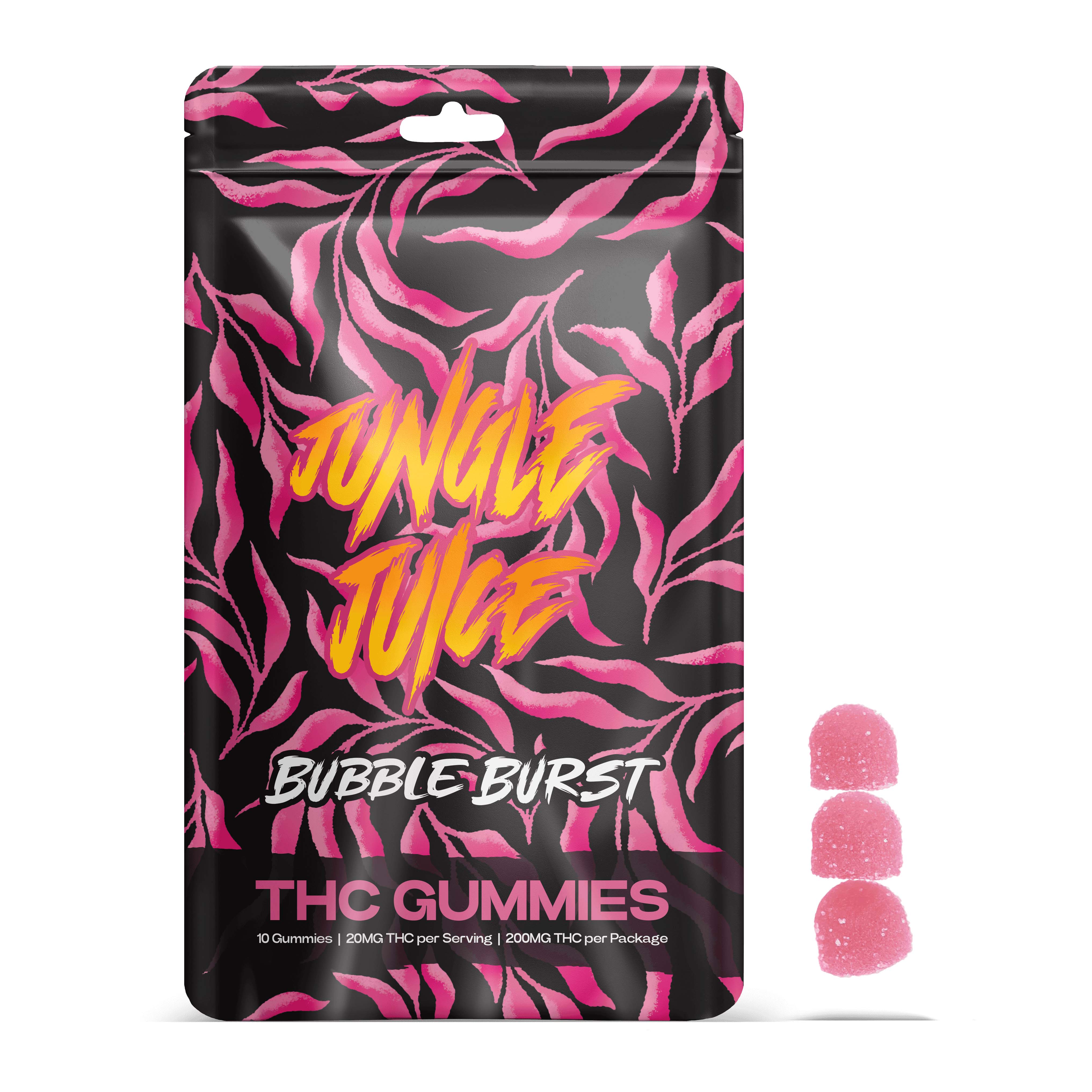 Photograph of product: Jungle Juice - Bubble Burst Gummies 200mg