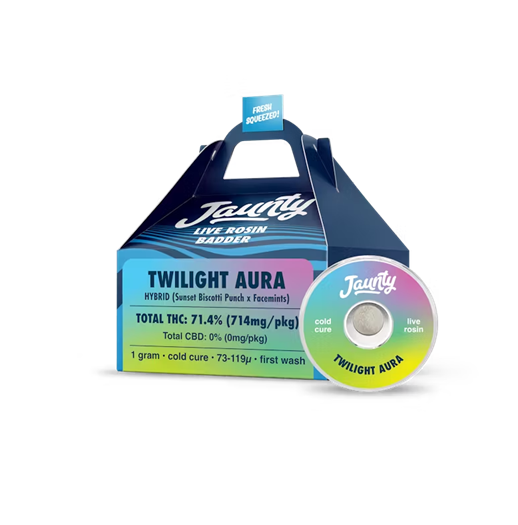 Photograph of product: Jaunty | Twilight Aura | Live Rosin Badder 1g
