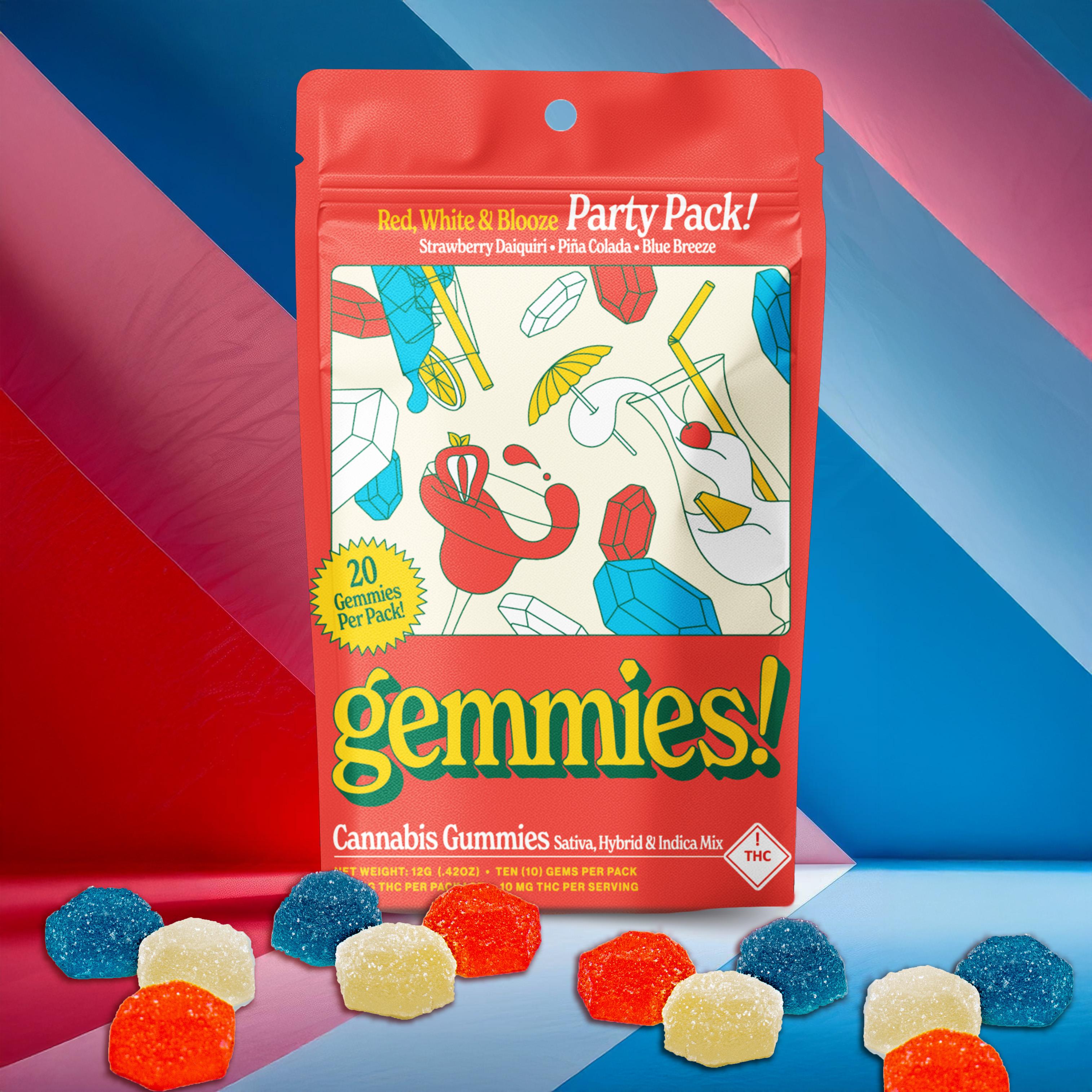 Photograph of product: Higher Culture - Red, White, and Blooze Multi Pack | 10pk x 10mg |  Live Resin Gummies (Copy)