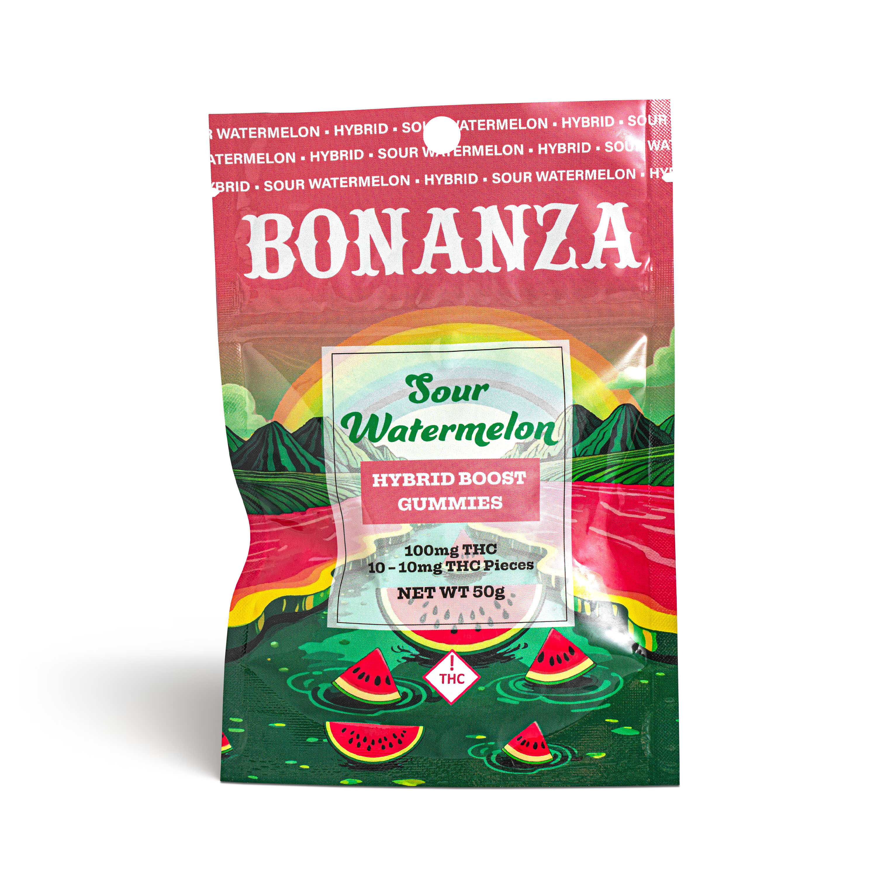 Photograph of product: Sour Watermelon Gummies - 100mg