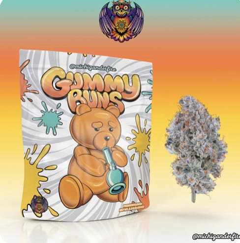 Photograph of product: Michigander Fire- Gummy Buns- Pre Packaged- 3.5G